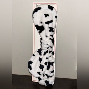 Black and White Cow Print Spa Headband